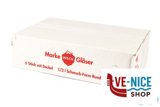 vetro WECK CIL- CARTONE 6 VASETTI ML.560 CON COPERCHIO 80 901 19874 DOSEN-ZENTRALE ZUCHNER GMBH - immagine 3