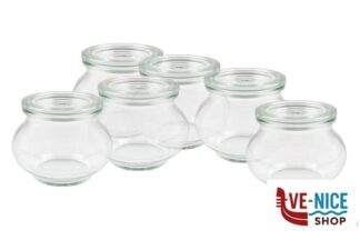 vetro WECK CIL- CARTONE 6 VASETTI ML.560 CON COPERCHIO 80 901 19874 DOSEN-ZENTRALE ZUCHNER GMBH
