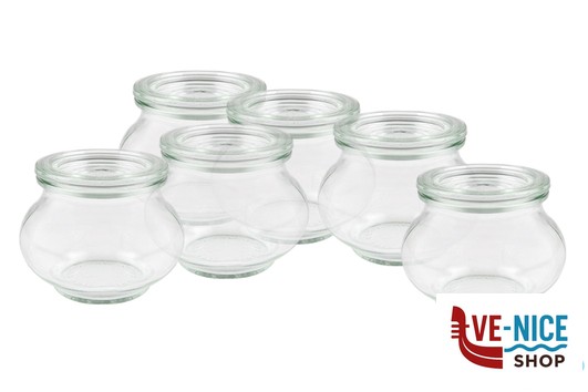vetro WECK CIL- CARTONE 6 VASETTI ML.560 CON COPERCHIO 80 901 19874 DOSEN-ZENTRALE ZUCHNER GMBH
