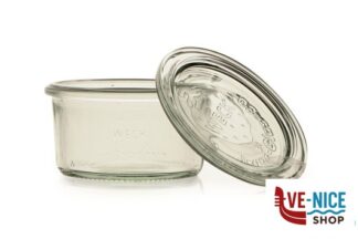 vetro WECK H CILINDRICO- VASETTO ML.165 CON COPERCHIO MM80 976E DOSEN-ZENTRALE ZUCHNER GMBH