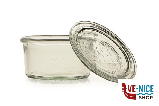 vetro WECK H CILINDRICO- VASETTO ML.165 CON COPERCHIO MM80 976E DOSEN-ZENTRALE ZUCHNER GMBH