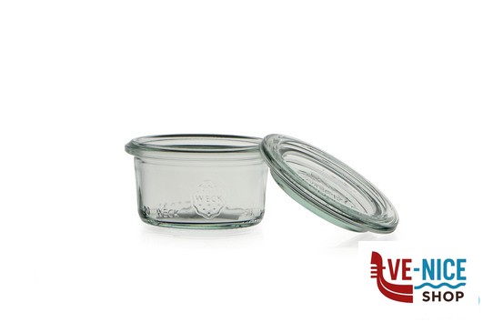 vetro WECK H CILINDRICO - VASETTO ML.50 CON COPERCHIO MM60 755 DOSEN-ZENTRALE ZUCHNER GMBH