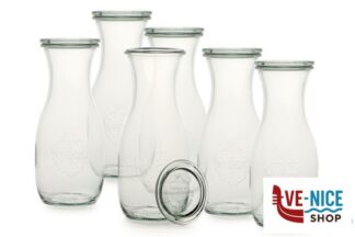 vetro WECK JUICE- CARTONE 6 VASETTI ML.530 CON COPERCHIO 60 764 DOSEN-ZENTRALE ZUCHNER GMBH