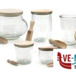 WECK TAPPO LEGNO.-VASO 741 ML.370   PALETTA OMAGGIO 43752 DOSEN-ZENTRALE ZUCHNER GMBH vetro 6 pezzi