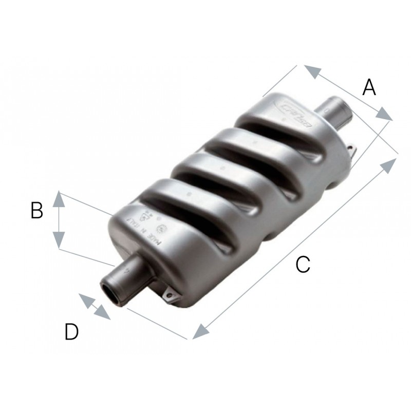 CAN SB Marmitte, Antisifoni SILENZIATORE Ø MM.75 - immagine 3