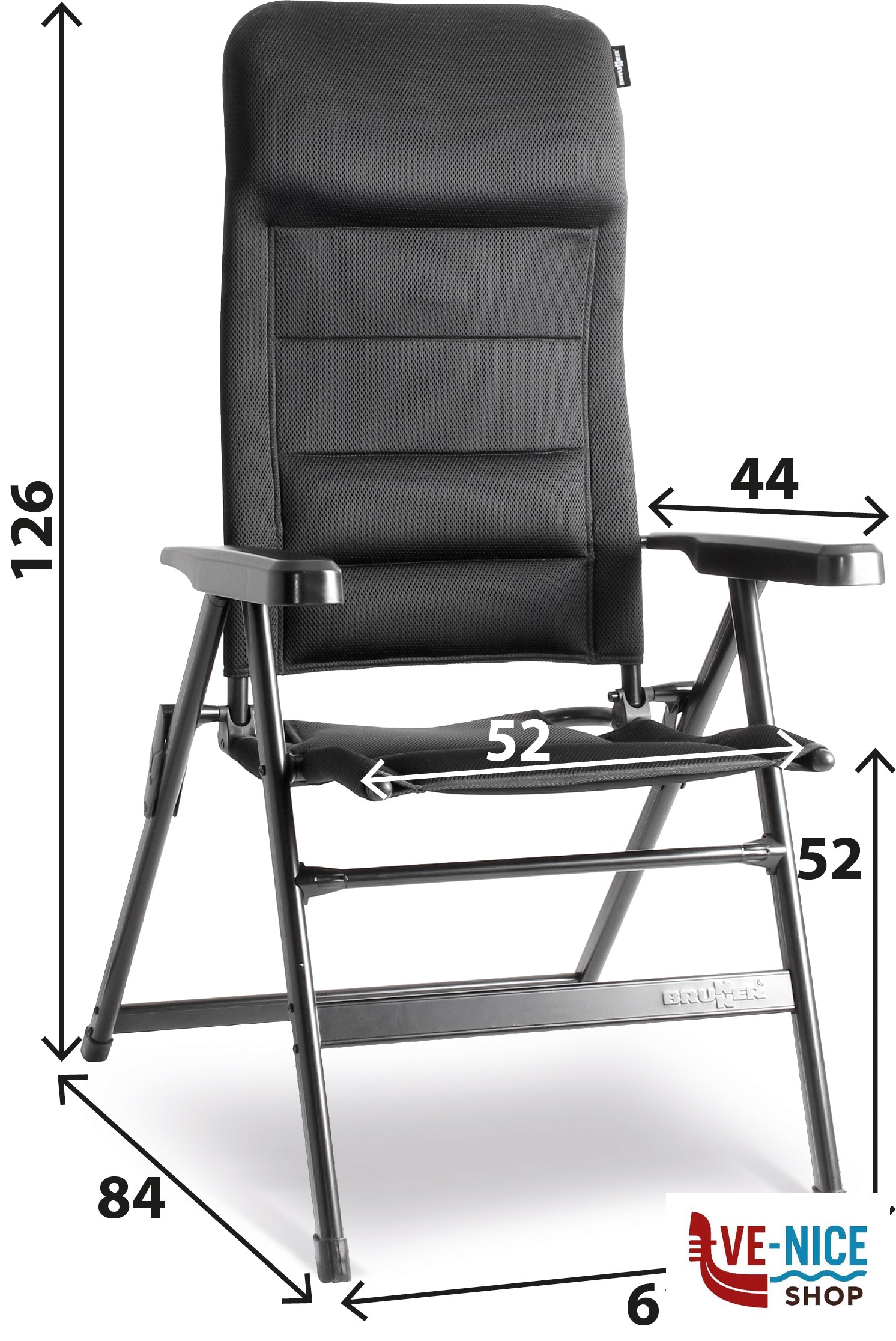 Sedia Aravel 3D LARGE Brunner ARAVEL BLACK - immagine 2