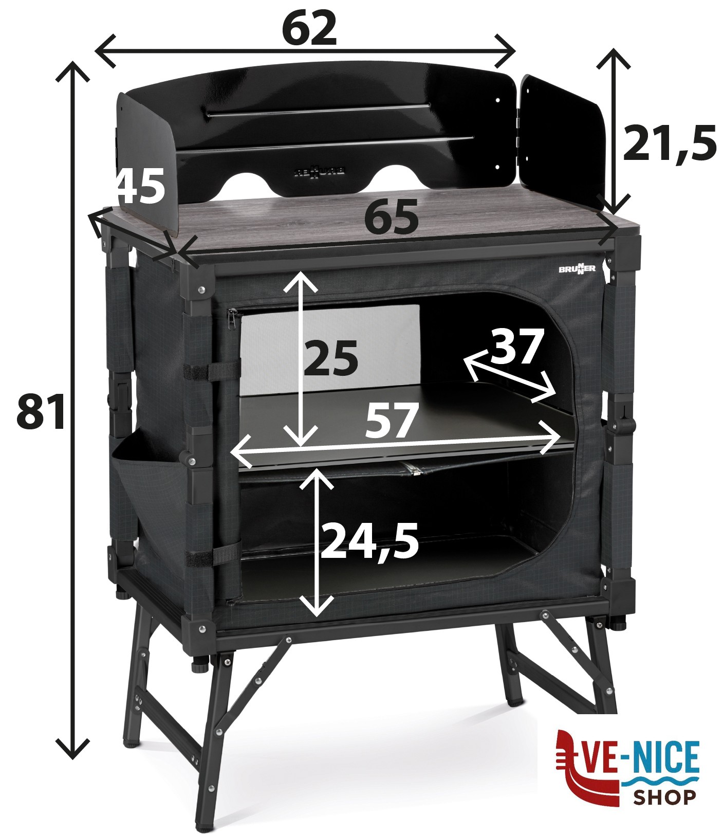 Mobiletto Elùtop ComPack Cube Brunner AZABACHE DAILY - immagine 5