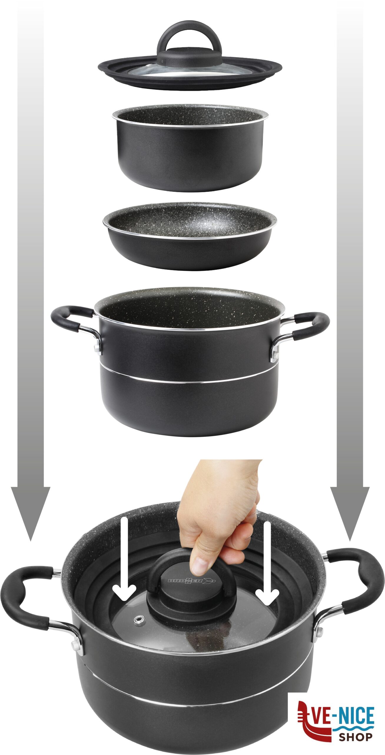 Coperchio vetro Covery Trio Brunner OPTIONAL - immagine 4