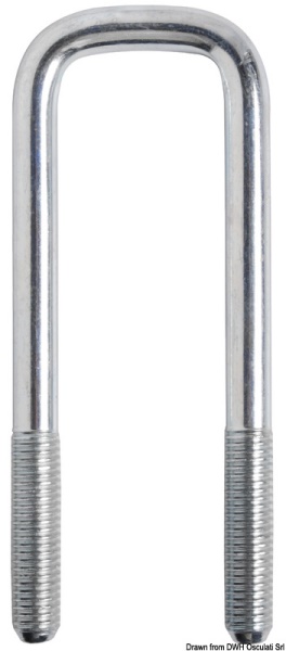 Osculati 02.040.84 Staffa Ad U 30 Mm accessori e ricambi per carrelli trasporto imbarcazioni