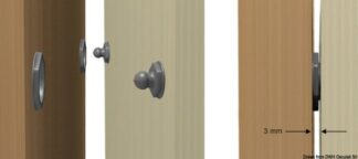 Osculati 10.340.04 Perno Filettato Corto/Corto Pallina Lunga Collare bottoni occhioli ed accessori di fissaggio