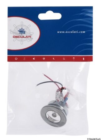 Osculati 13.186.13 Luce Cortesia A Led Tonda Blu luci segnapasso e di cortesia in metallo