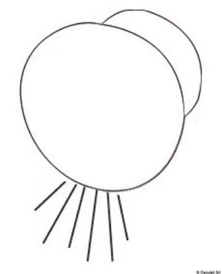 Osculati 13.188.21 Luci Di Cortesia Led Round Luce Blu Verso Il Basso luci di cortesia led da incasso round