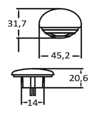 Osculati 13.887.12 Luce Cortesia Ad Incasso Bianca Led Blu luci di cortesia led da incasso osculati