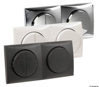 Osculati 14.524.03 Pulsante Doppio Cromato interruttori e prese modulari originali berker