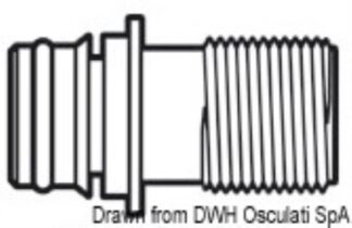 Osculati 16.532.01 Portagomma Diritto 1/2" autoclavi europump