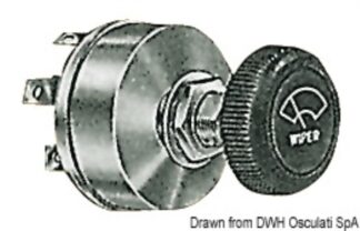 Osculati 19.752.28 Interruttore Tergicristallo 12 V 2 Velocità tergicristalli