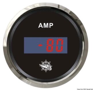 Osculati 27.321.44 Amperometro Digitale Con Shunt Nero/Lucida strumentazione motore