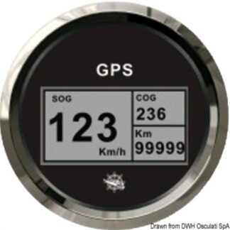 Osculati 27.781.03 Log Con Bussola E Totalizzatore Gps Nero/Lucida strumentazione motore