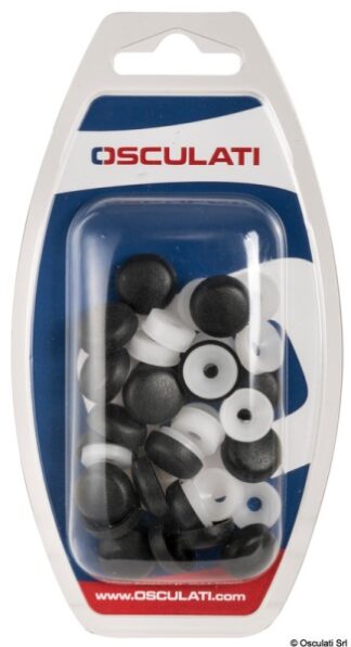 Osculati 37.345.02 Coprivite 4.8/6.0 Mm Nero (Blister 20 Pz) snap cap