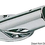 Osculati 41.007.00 Supporto Pulpito 30° 22 Mm basi e raccordi pulpito in ottone cromato