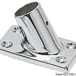 Osculati 41.011.00 Supporto Pulpito 60° 22 Mm basi e raccordi pulpito in ottone cromato