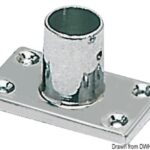 Osculati 41.013.00 Supporto Pulpito 90° 22 Mm Rettangolare basi e raccordi pulpito in ottone cromato