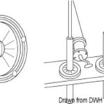 Osculati 41.668.01 Ricettacolo Portacanne Nero Mm 70 supporto in gomma passa cavo elastico ad alette mobili da fissare a paratia