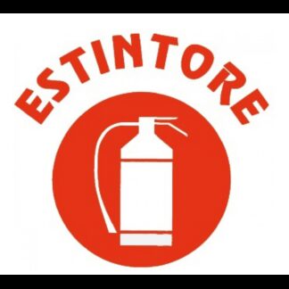 ERREGRAFICA Tabelle e Bandiere Adesive ADESIVO ESTINTORE MM. 100X80