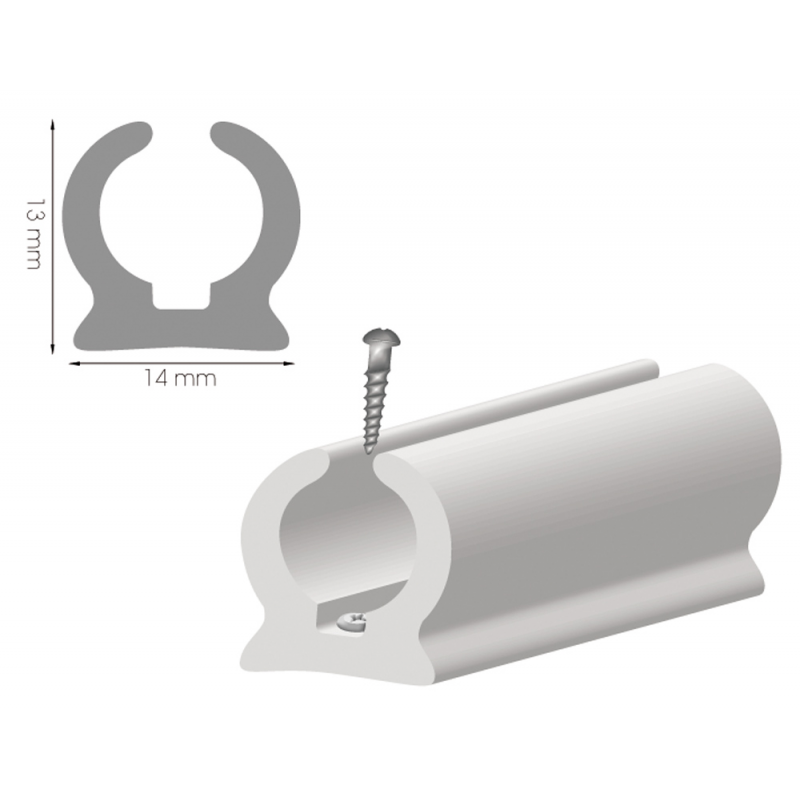 Tessilmare Accessori per Capottine CANALINA IN PVC A RELINGA MT 4