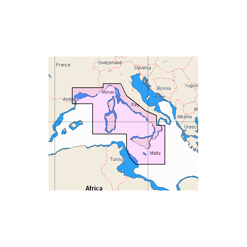 C-Map Cartografia Mar Tirreno- Med. centrale discover