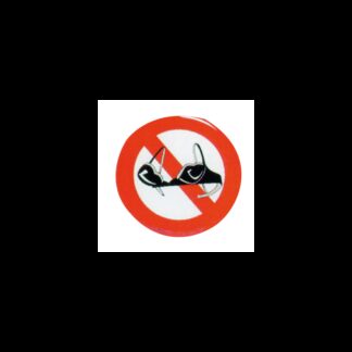 ERREGRAFICA Tabelle e Bandiere Adesive DIVIETO REGGISENO RILIEVO