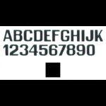 INTERNATIONAL LETTERFIX LETTERE E NUMERI NERO  MM.200 (acq.min. unità)