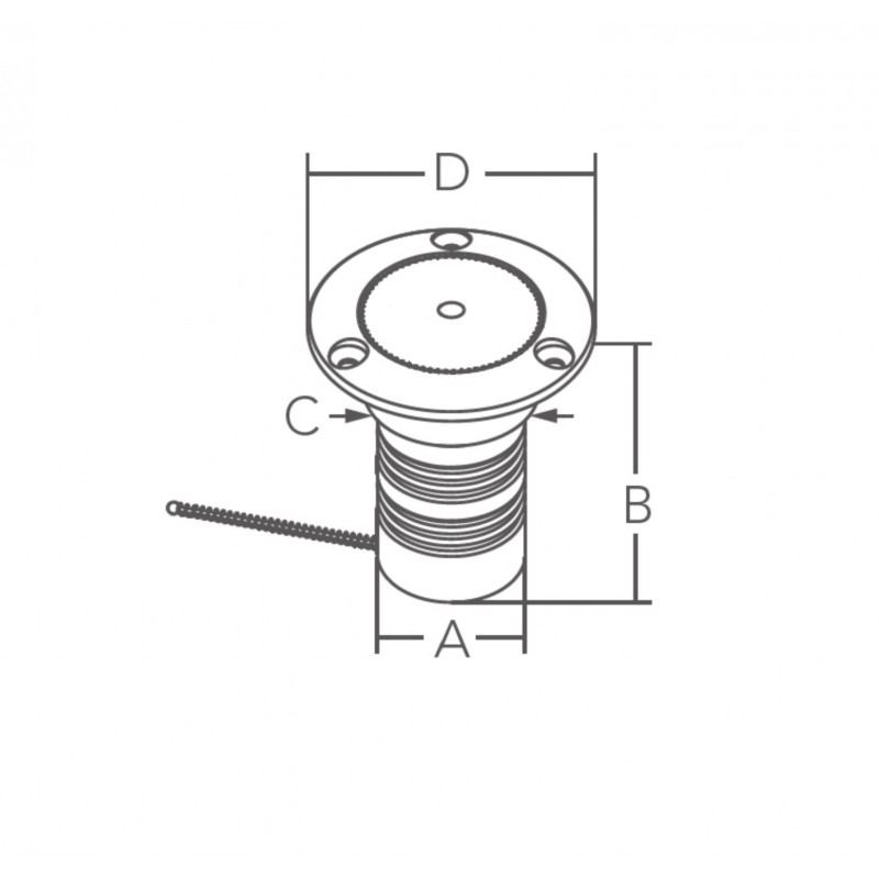Marine Town Tappi imbarco in Acciaio Inox TAPPO INOX 316 WATER C/CHIAVE
