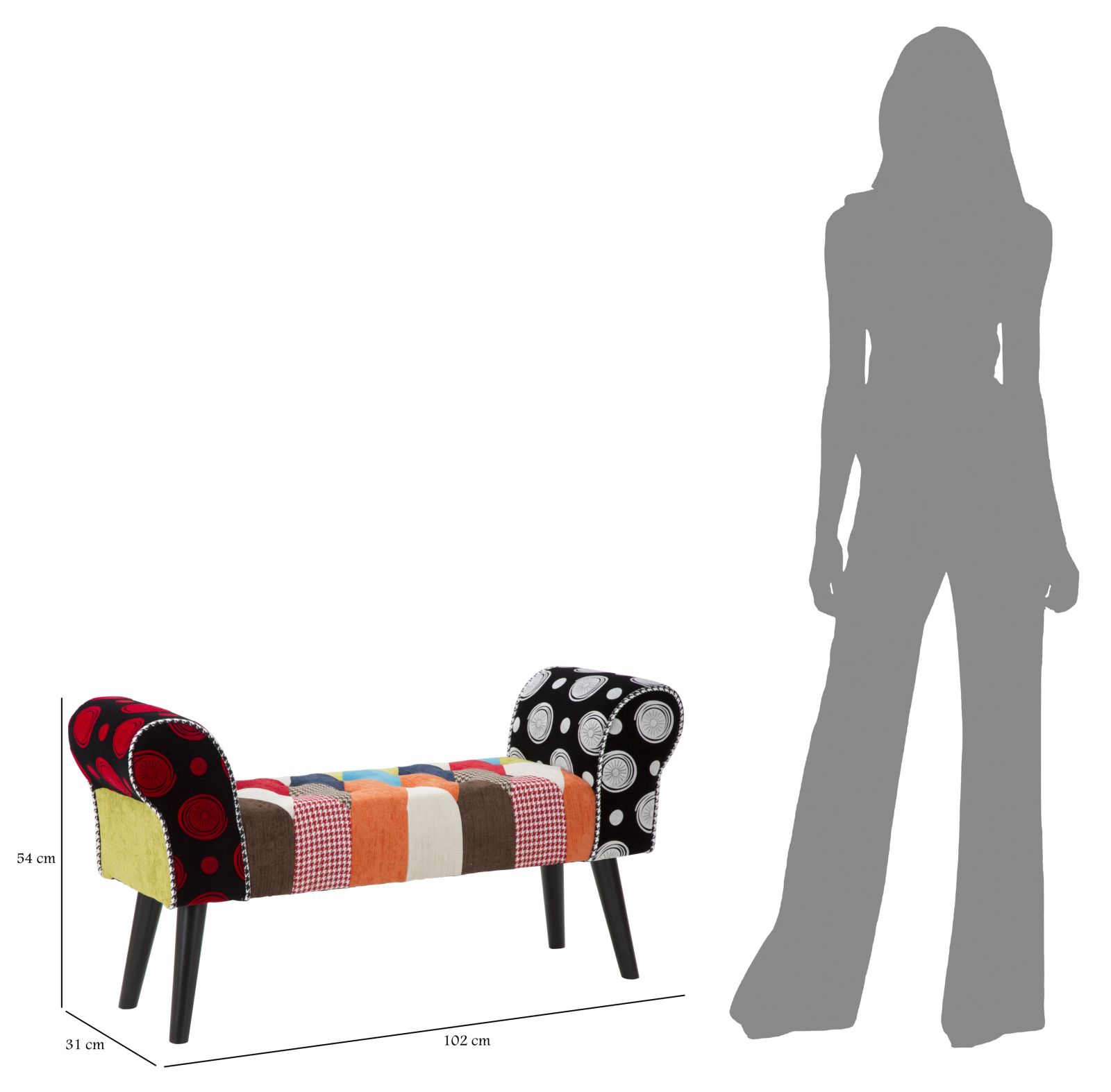 PANCA IMPERIAL CM 102X31X54 stile INDUSTRIAL - immagine 10