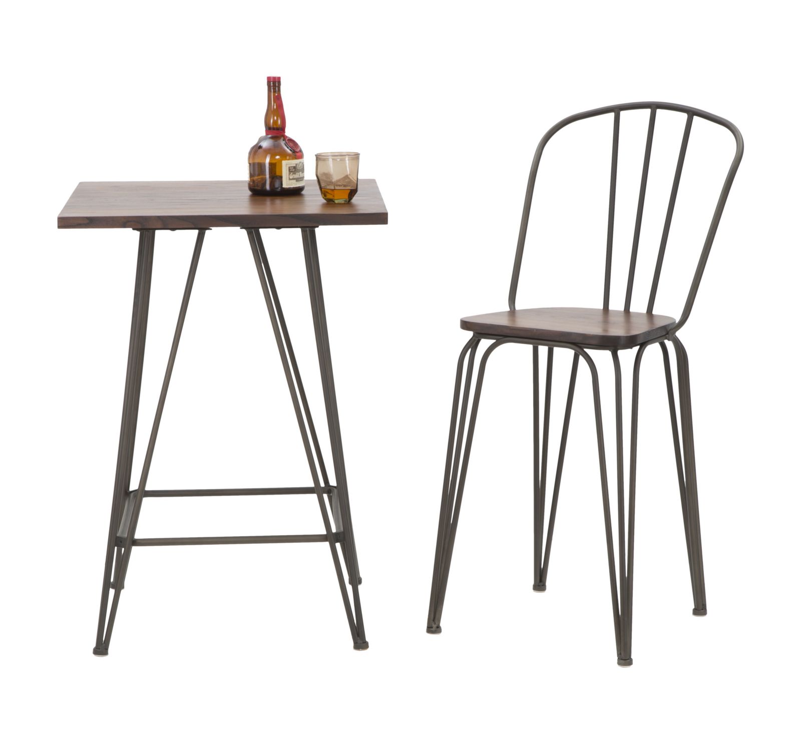 SEDIA BAR HARLEM 54X45X102 SET 2PZ (ALTEZZA SEDUTA CM 61) stile INDUSTRIAL - immagine 11