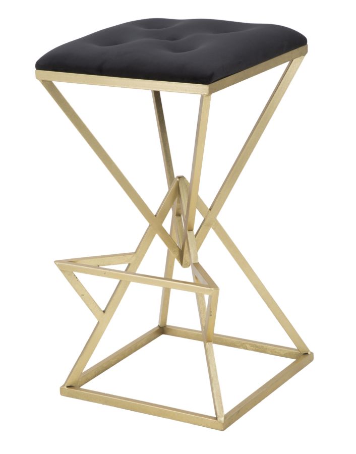 SGABELLO DA BAR PIRAMID CM 40X40X75 stile GLAM - immagine 3