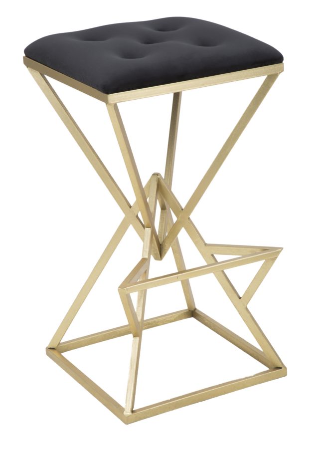 SGABELLO DA BAR PIRAMID CM 40X40X75 stile GLAM - immagine 2