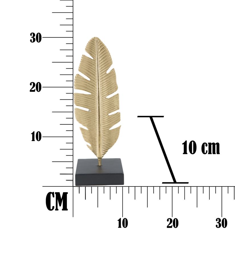 SCULTURA FOGLIA C/PORTA CANDELA GLAM CM 10X10X34 stile GLAM - immagine 10