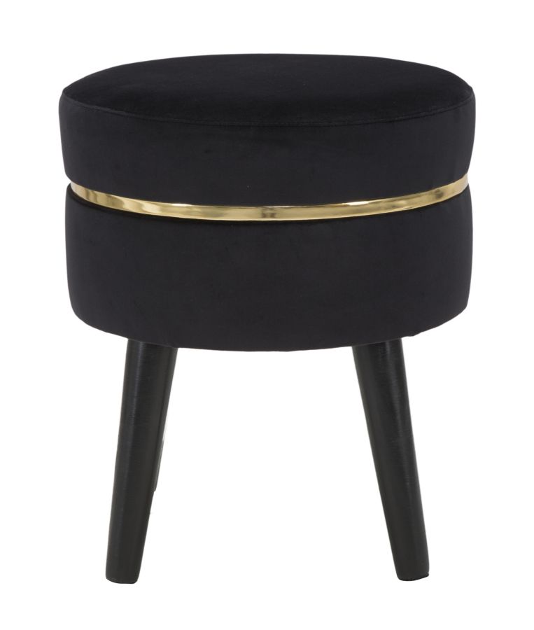 SGABELLO PARIS NERO CM Ø 35X40,5 stile GLAM - immagine 3