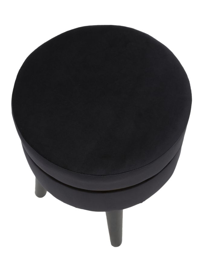 SGABELLO PARIS NERO CM Ø 35X40,5 stile GLAM - immagine 7