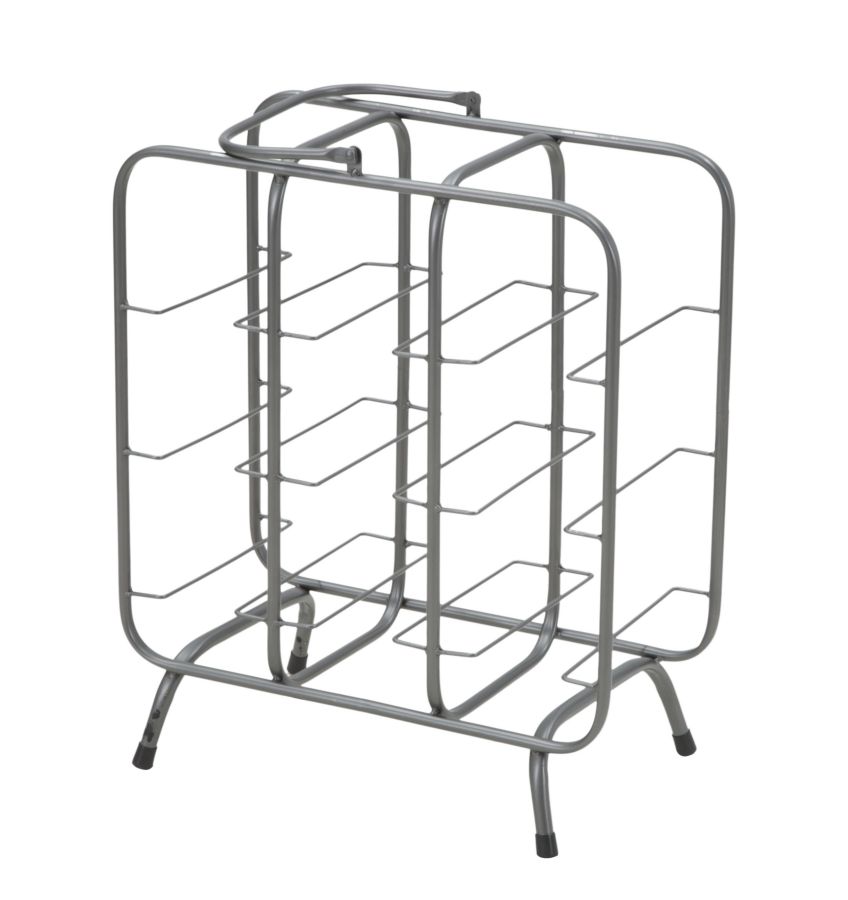 P/BOTTIGLIE RACK QUADRATO (9 POSTI) CM 40X23X47,5 stile INDUSTRIAL - immagine 3