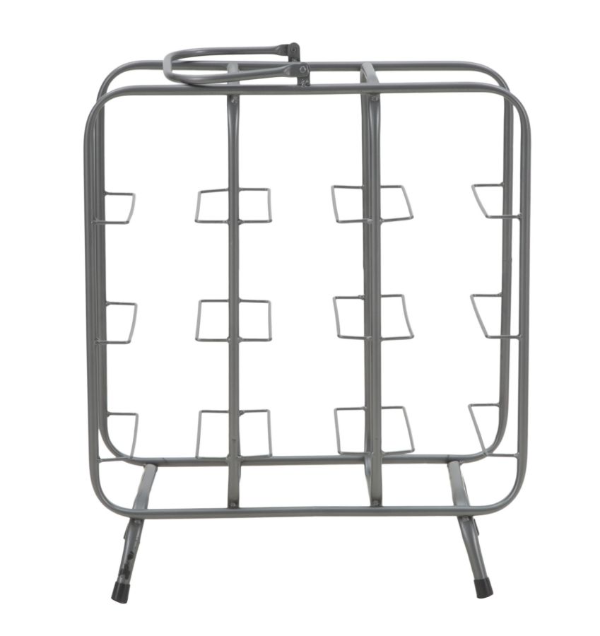 P/BOTTIGLIE RACK QUADRATO (9 POSTI) CM 40X23X47,5 stile INDUSTRIAL - immagine 4