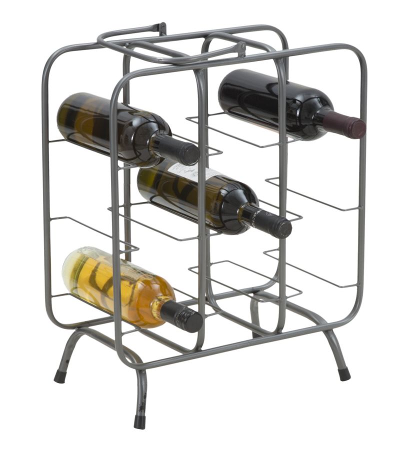 P/BOTTIGLIE RACK QUADRATO (9 POSTI) CM 40X23X47,5 stile INDUSTRIAL - immagine 8