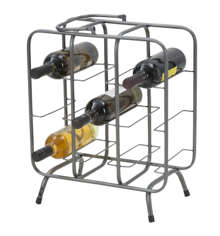 P/BOTTIGLIE RACK QUADRATO (9 POSTI) CM 40X23X47,5 stile INDUSTRIAL - immagine 12