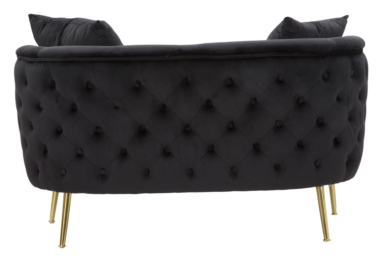 DIVANETTO BUCAREST NERO CM 127X74X71 stile GLAM - immagine 6