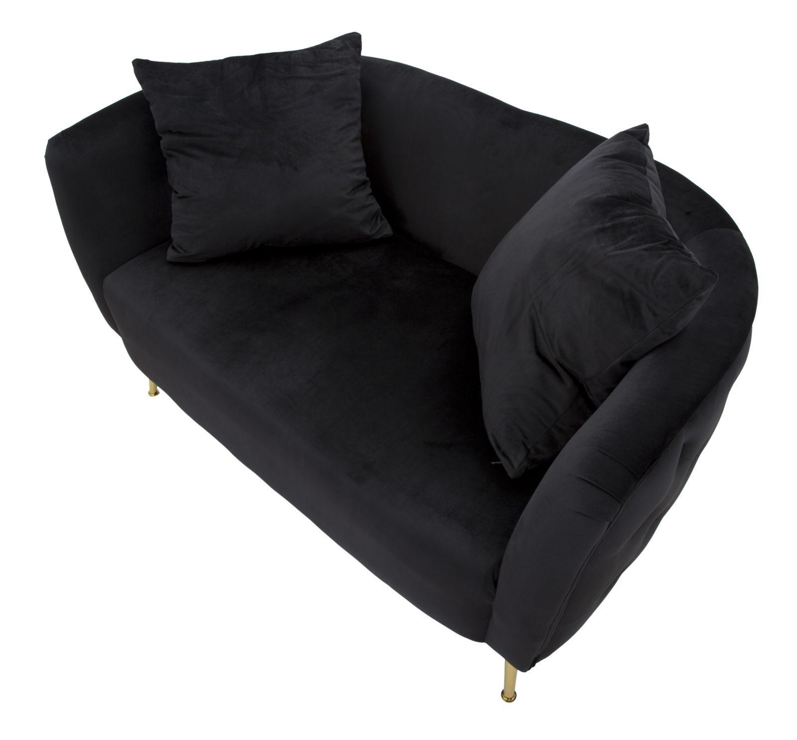 DIVANETTO BUCAREST NERO CM 127X74X71 stile GLAM - immagine 5