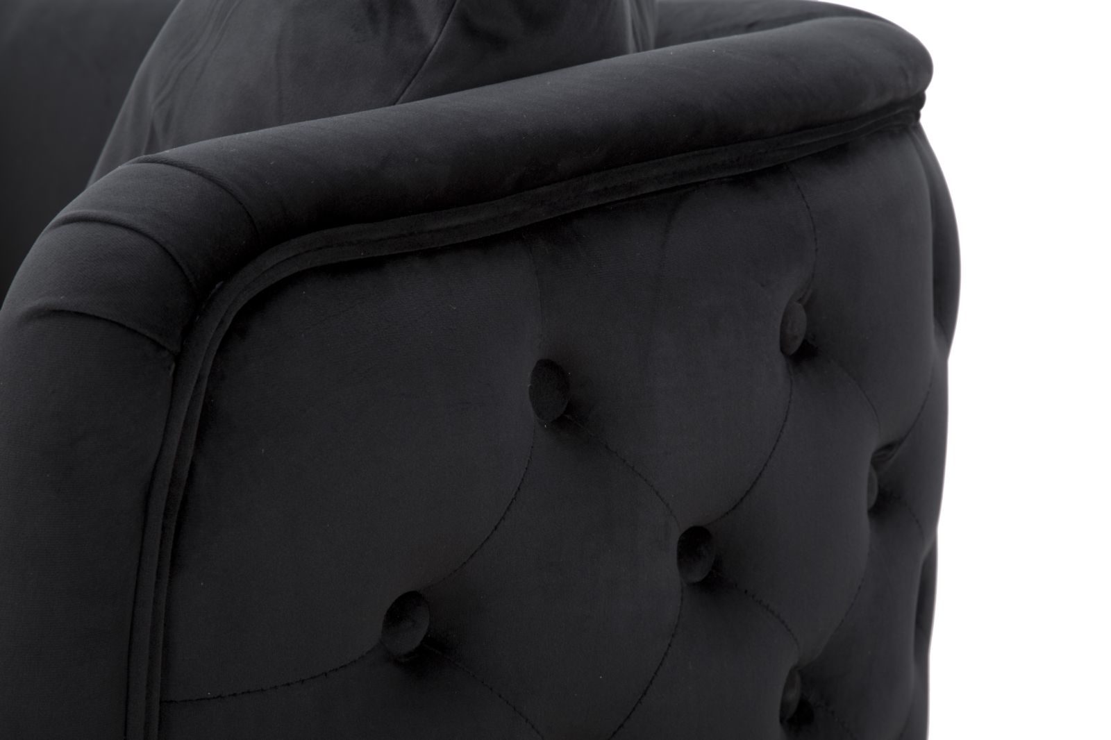 DIVANETTO BUCAREST NERO CM 127X74X71 stile GLAM - immagine 7