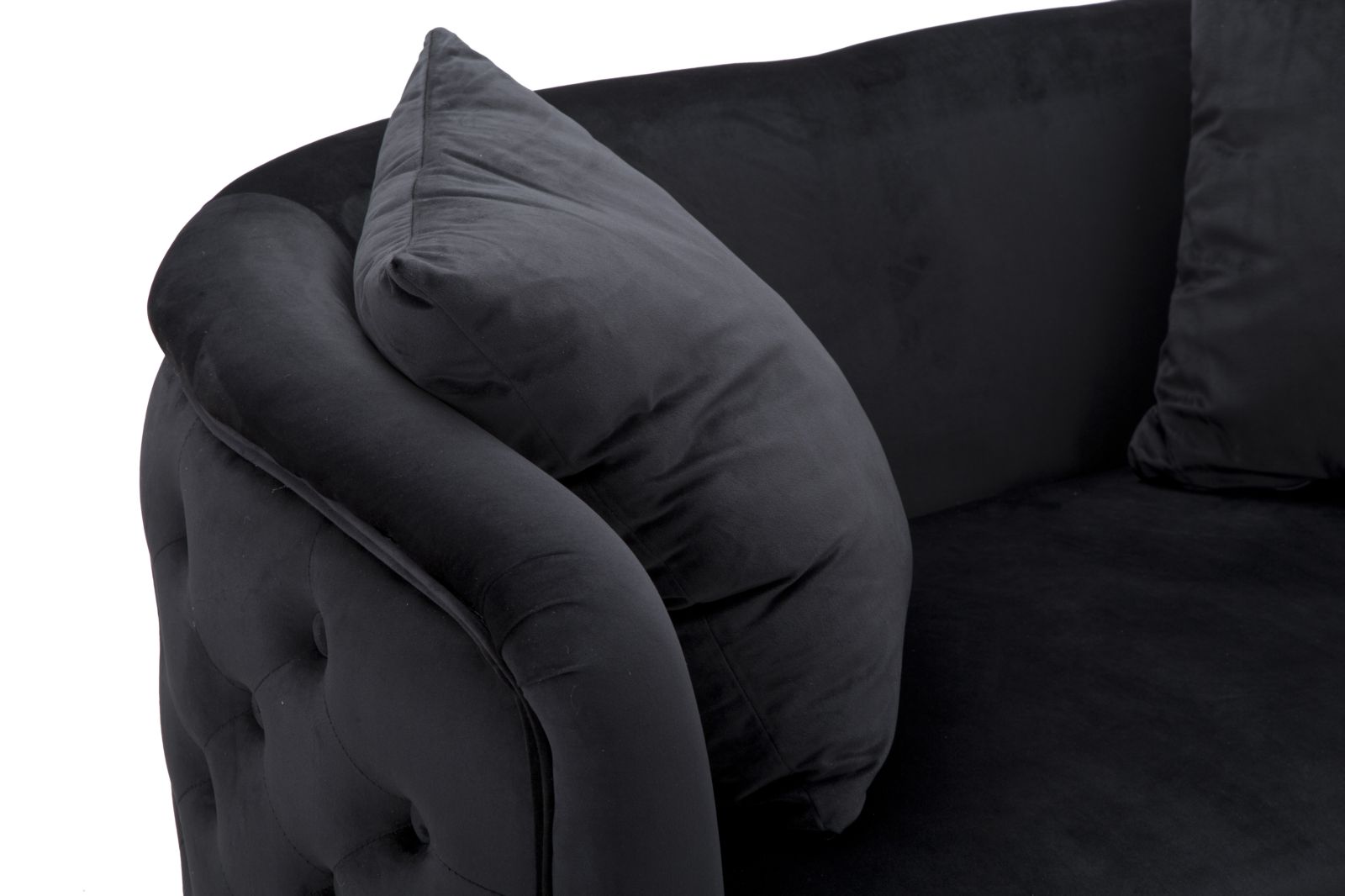 DIVANETTO BUCAREST NERO CM 127X74X71 stile GLAM - immagine 8