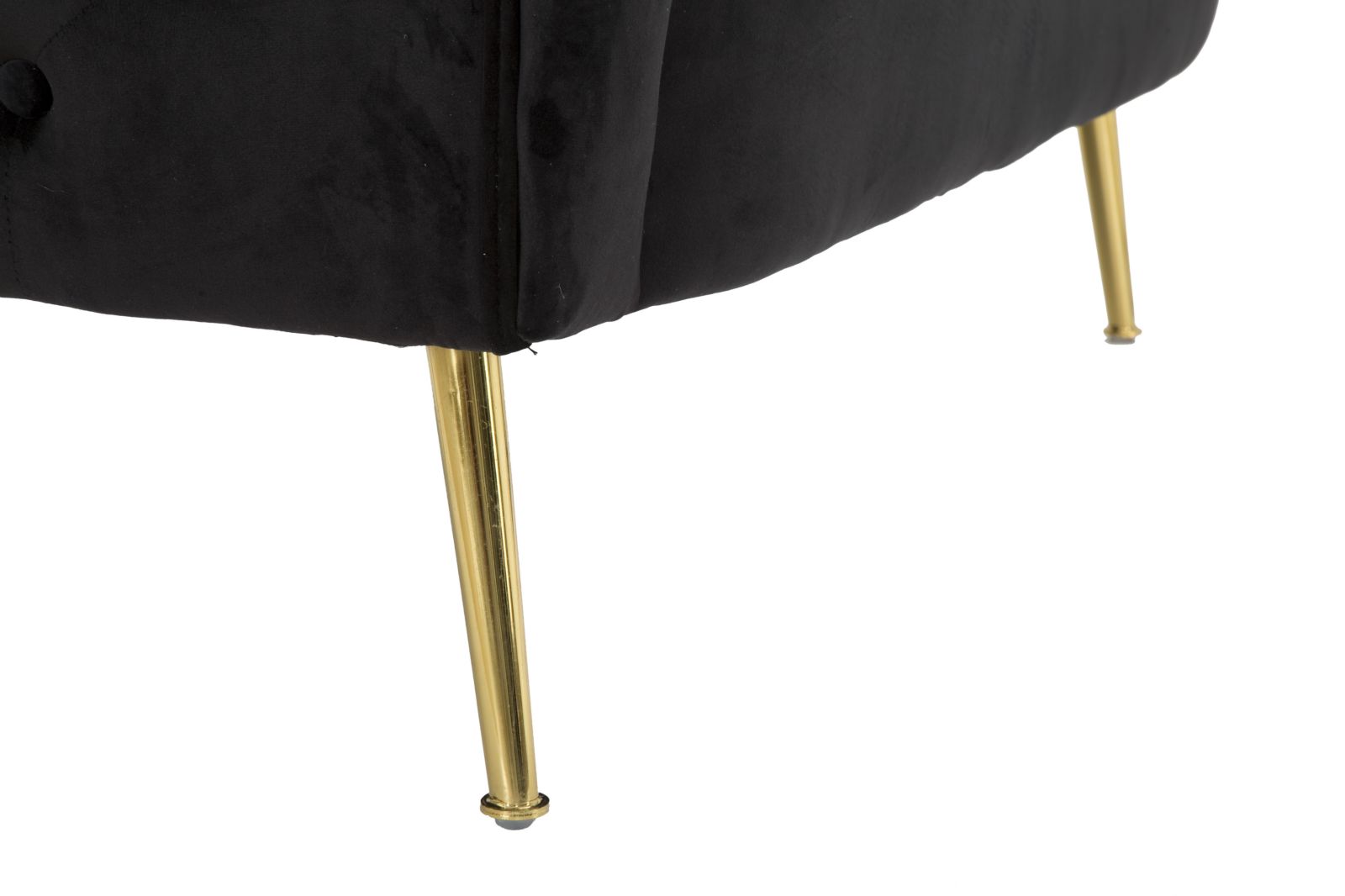 DIVANETTO BUCAREST NERO CM 127X74X71 stile GLAM - immagine 9
