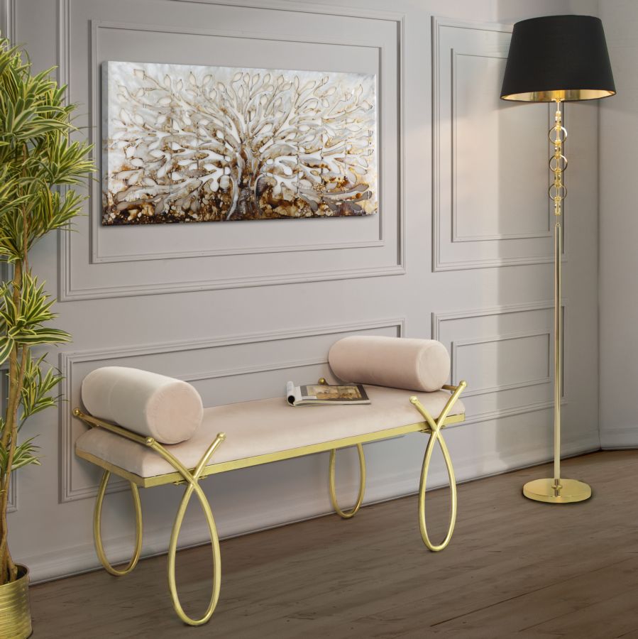 PANCA RIBBON ROSA CM 112,5X49X53 stile GLAM - immagine 9